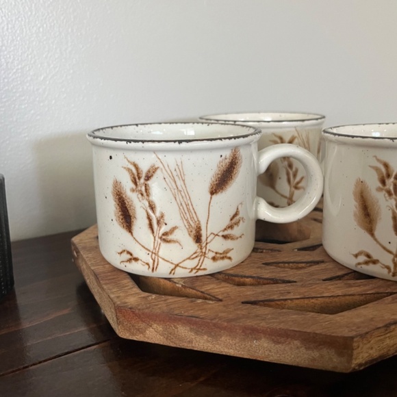 5 England Stonehenge Wild Oats Mid Winter Mugs Vintage 1970's Speckled Stoneware - Picture 8 of 11